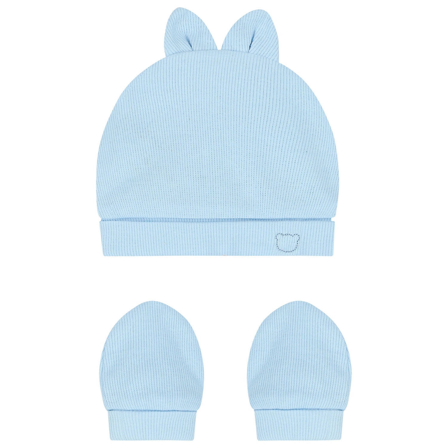Blue Hat & Mittens Set, 2, hi-res