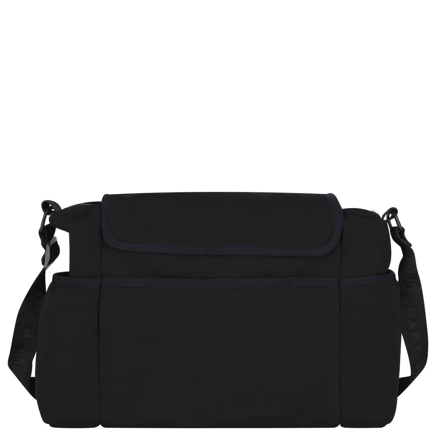 Black Teddy Bear Logo Baby Changing Bag, 1, hi-res