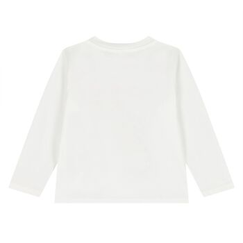 Younger Boys Ivory Tiger Long Sleeve Top