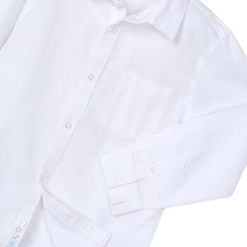 Boys White Long Sleeve Shirt