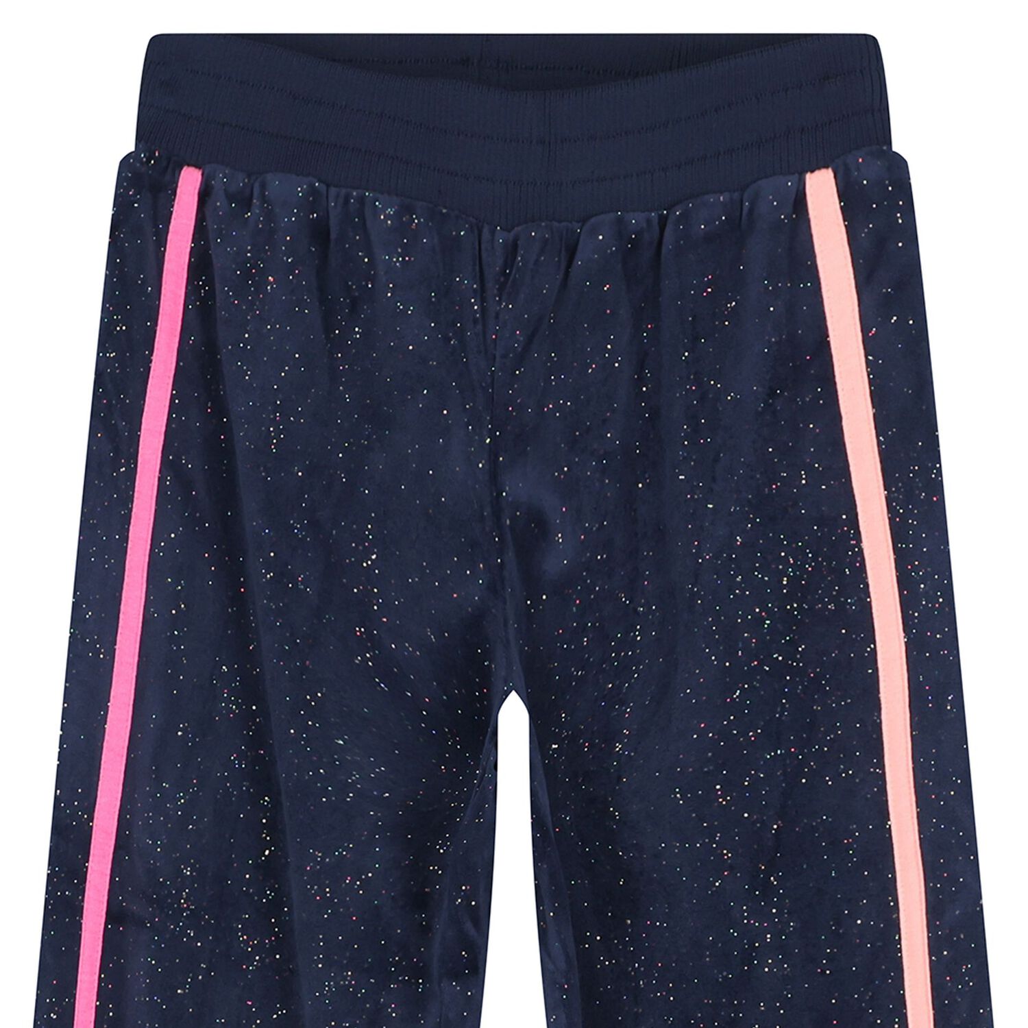 Girls Navy Blue Glitters Joggers, 1, hi-res
