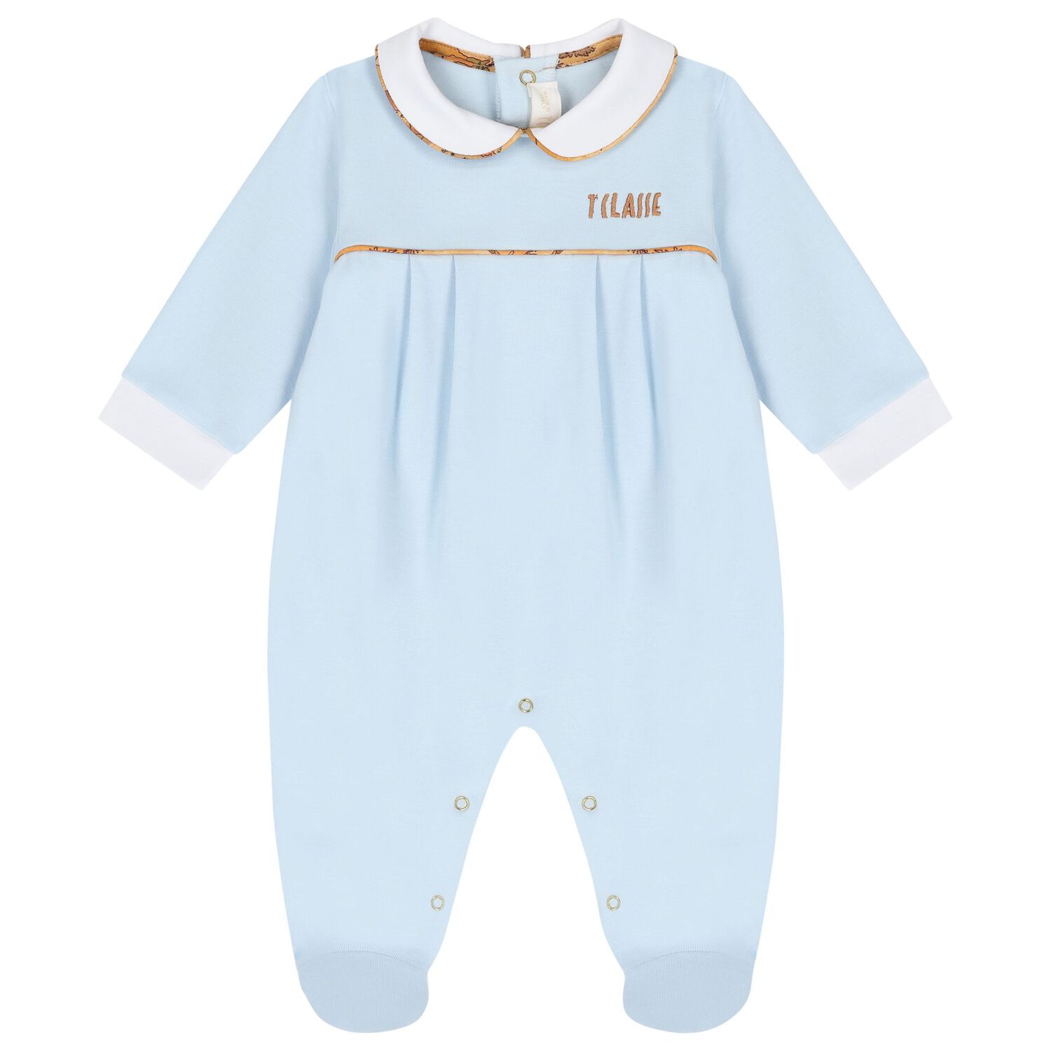 Baby Boys Blue & White Geo Map Babygrow Gift Set, 2, hi-res