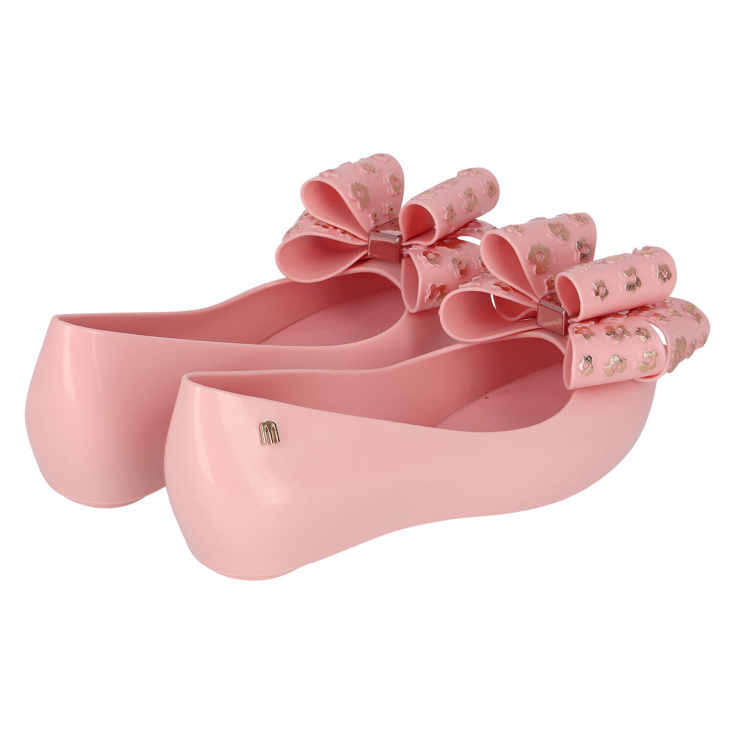 Girls Pink Bow Jelly Shoes, 1, hi-res