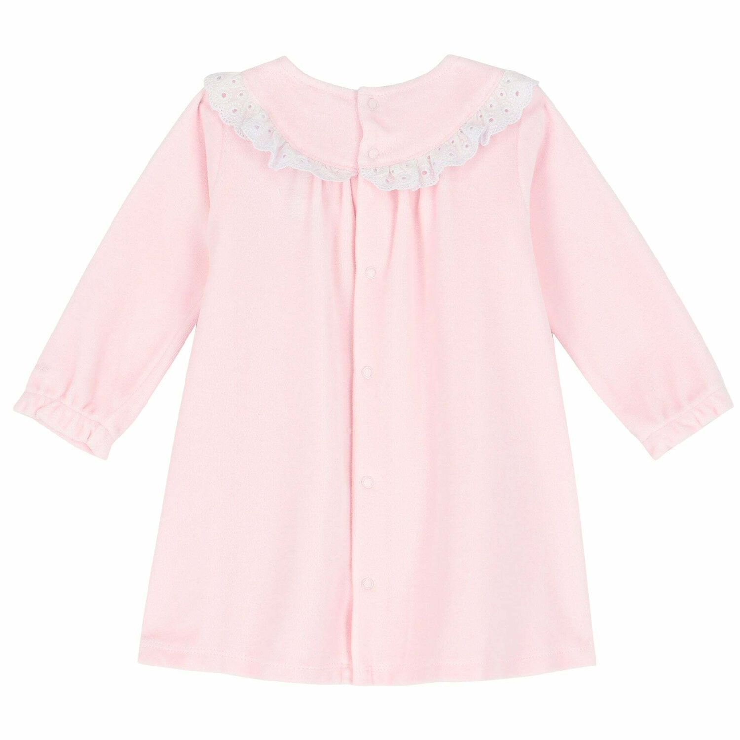 Baby Girls Pink Broderie Anglais Dress Set, 1, hi-res