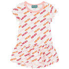 Younger Girls White Logo Dress, 1, hi-res