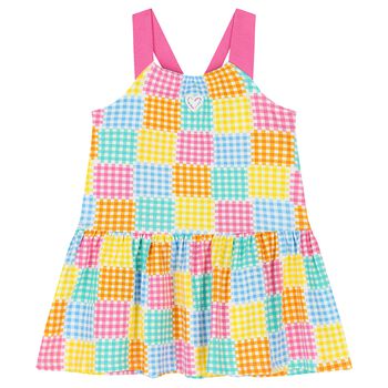 Girls Multi-Colored Gingham Dress
