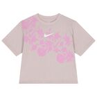 Girls Beige & Pink Logo Shorts Set, 1, hi-res