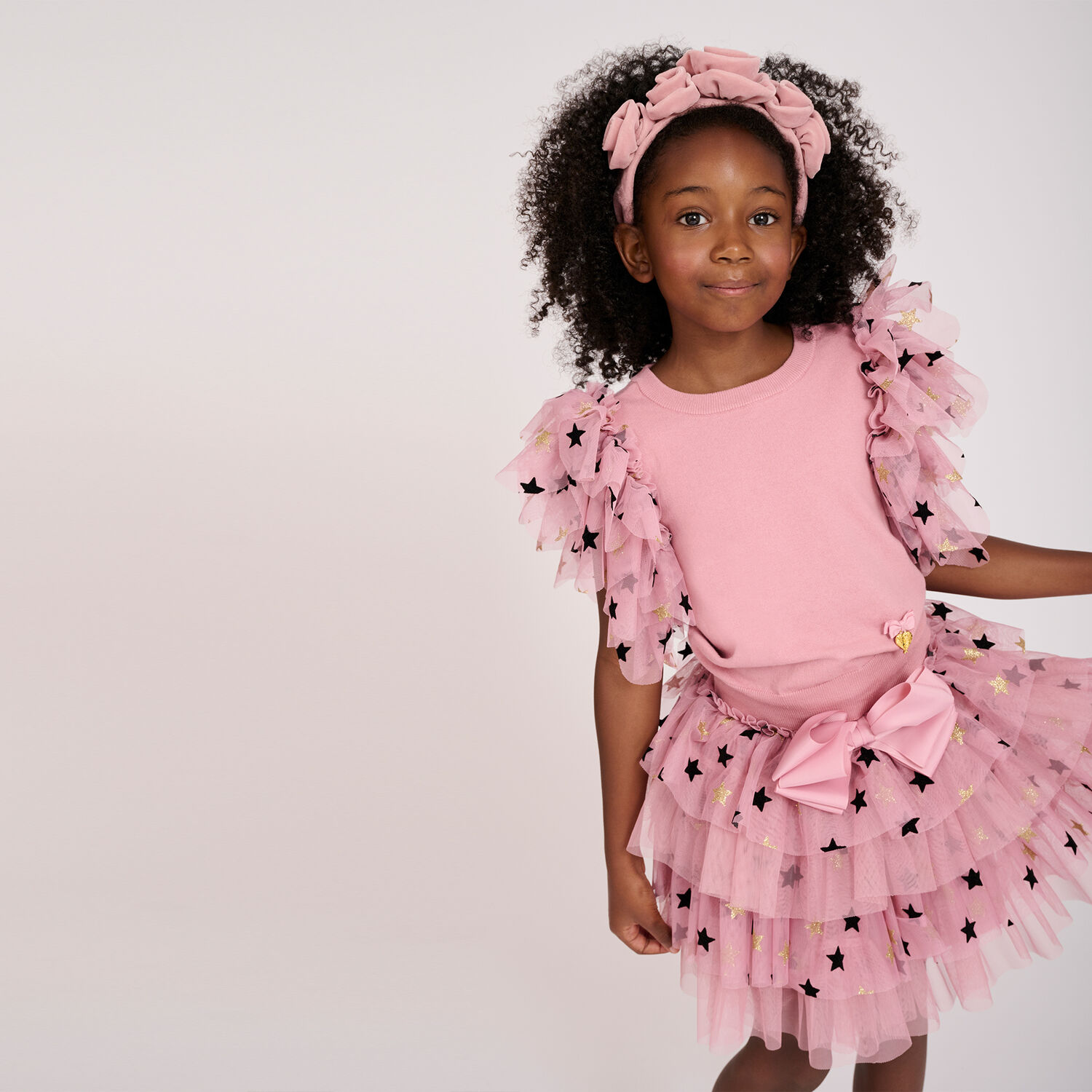 Girls Pink Tulle Skirt, 1, hi-res