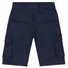 Boys Navy Logo Shorts, 2, hi-res
