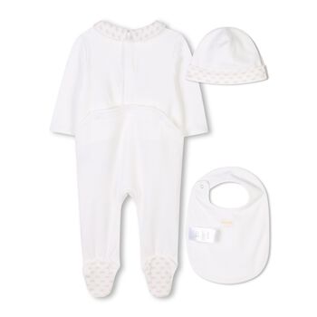 Baby Girls Ivory Logo Babygrow Gift Set