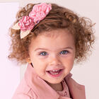 Girls Pink Flower Headband, 2, hi-res