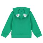 Younger Boys Frog Cotton Sweatshirt, 1, hi-res
