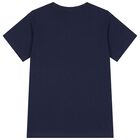 Boys Navy Blue Robot T-Shirt, 2, hi-res