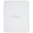 Baby Girls White Embellished Logo Blanket, 1, hi-res