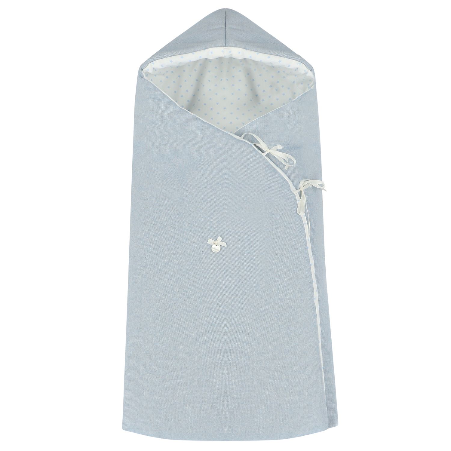 Boys Blue & White Stars Baby Nest, 2, hi-res