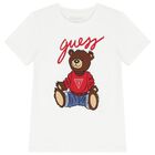 White Teddy Bear Logo T-Shirt, 1, hi-res
