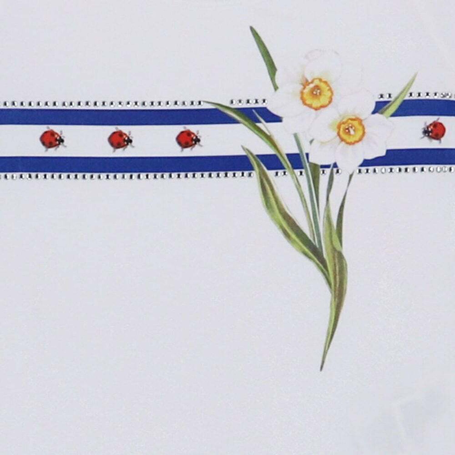 Girls White Cotton Floral Top, 1, hi-res