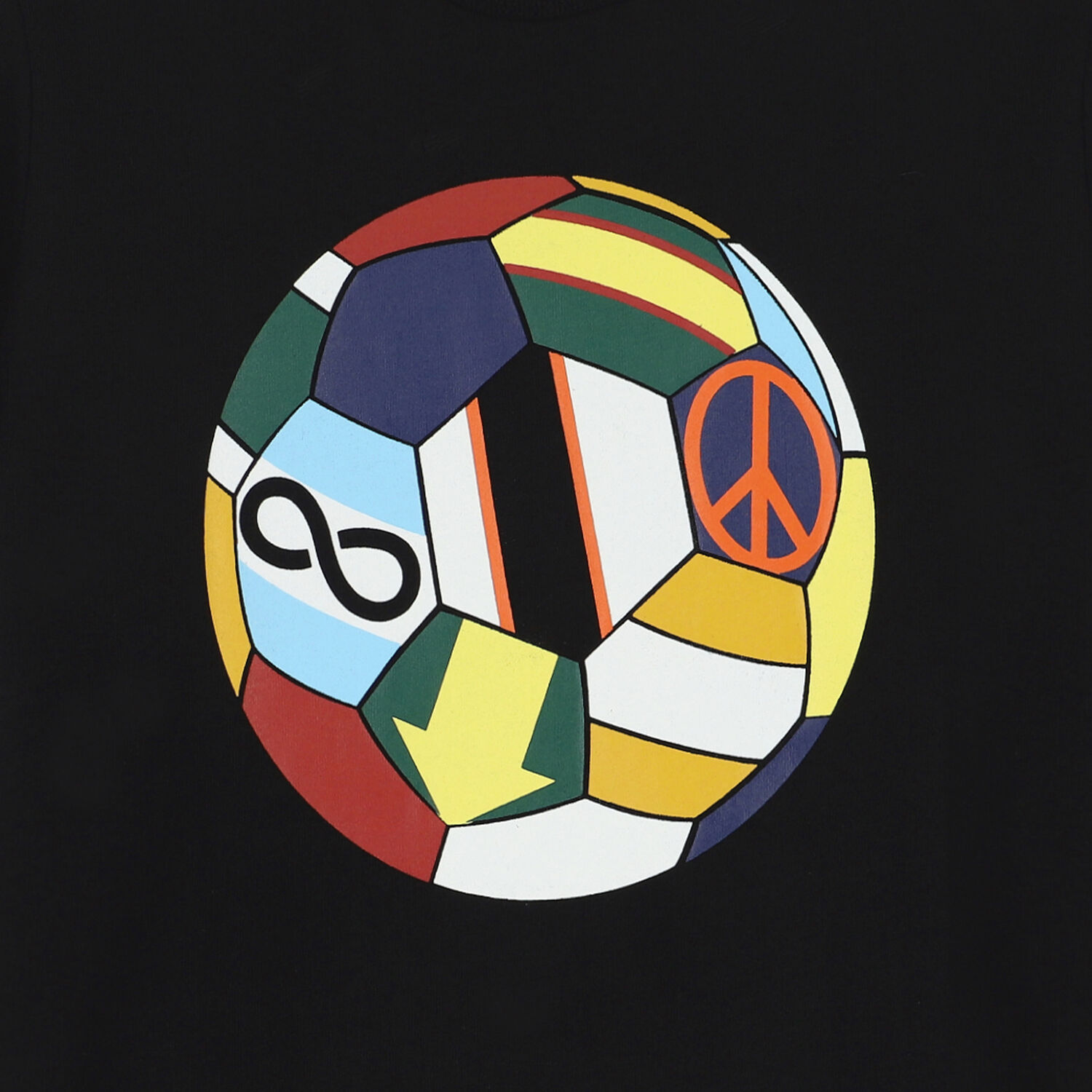 Boys Black Football T-Shirt, 1, hi-res