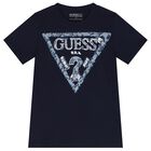 Boys Navy Logo T-Shirt, 2, hi-res