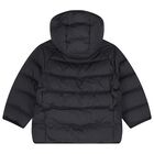 Younger Black Logo Puffer Jacket, 1, hi-res