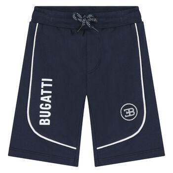 Younger Boys Navy Blue Logo Shorts