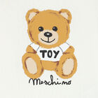 Younger Girls Ivory Teddy Logo Dress, 3, hi-res