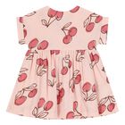 Younger Girls Pink Cherry Dress, 1, hi-res