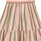 Girls Orange, Beige & Green Striped Dress, 2, hi-res