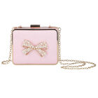 Girls Pink & Gold Embellished Satin Bag, 1, hi-res