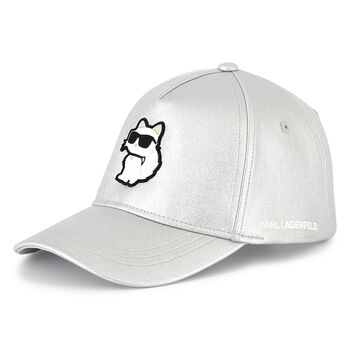 Girls Silver Choupette Cap