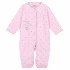 Baby Girls Pink Cotton Babygrow, 1, hi-res