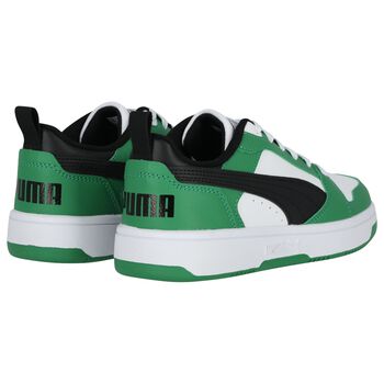 Boys White & Green Rebound Trainers