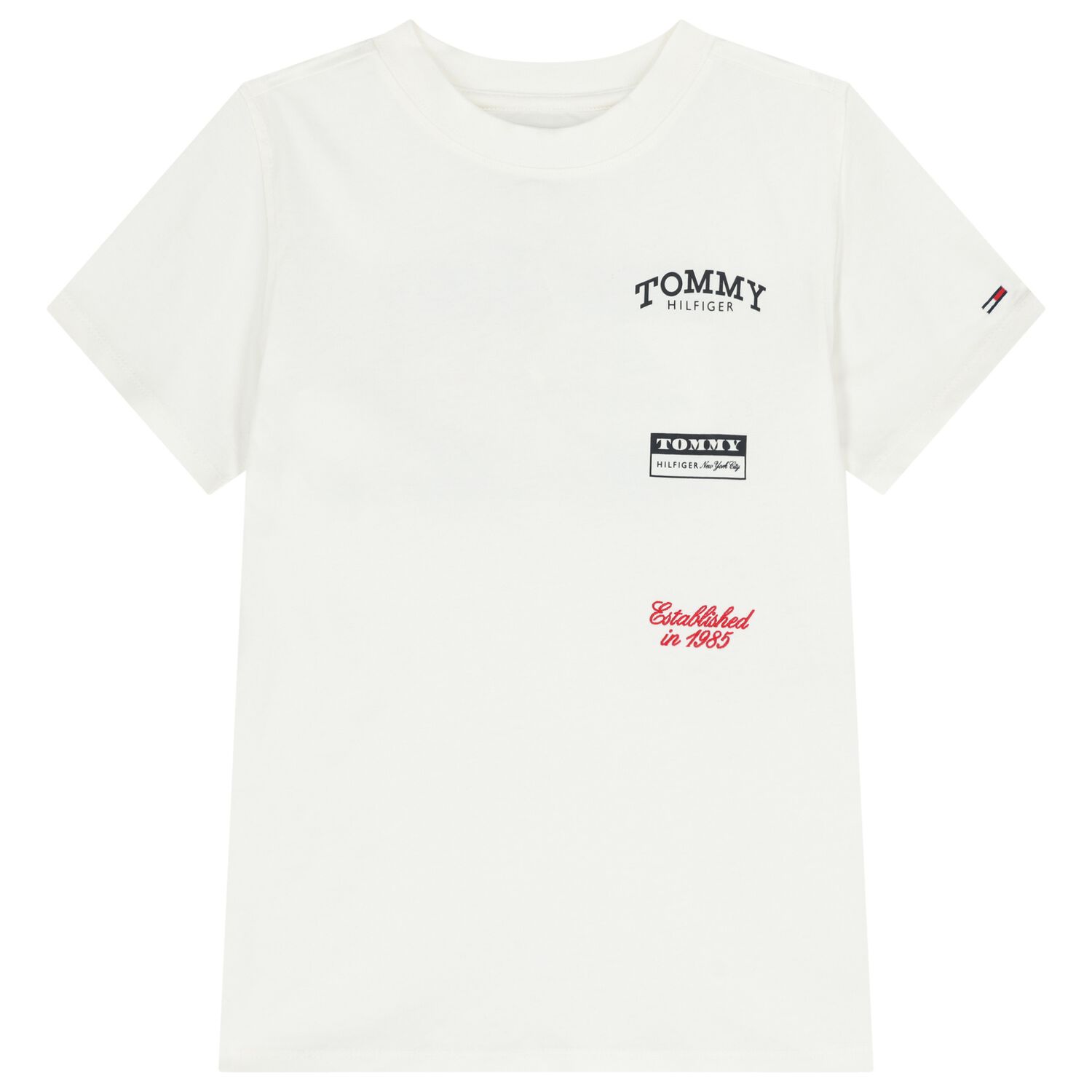 Boys White Logo T-Shirt, 2, hi-res