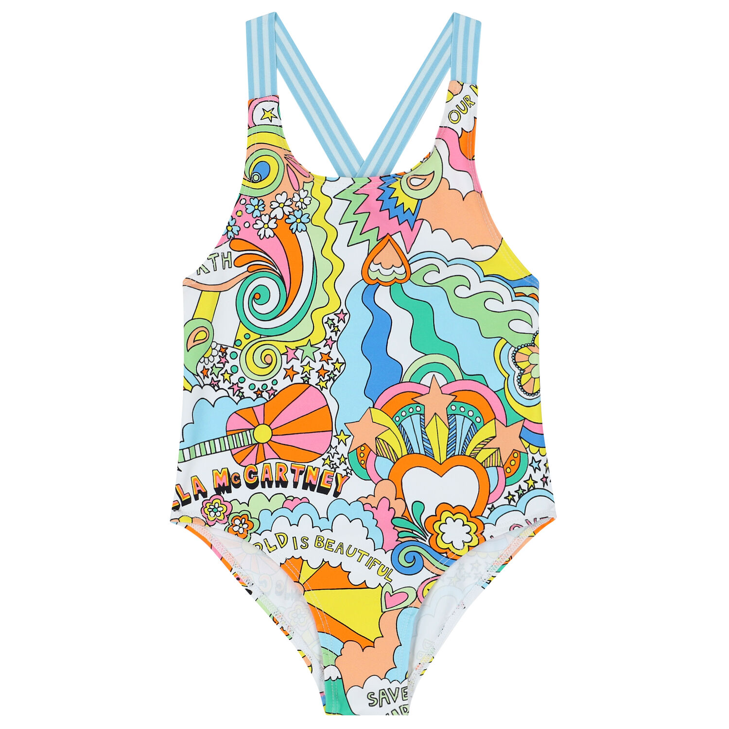 Girls Multi-Colored Swimsuit, 1, hi-res