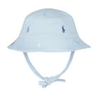 Baby Boys Blue Logo Hat, 1, hi-res