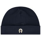 Baby Boys Navy Blue Logo Hat, 3, hi-res