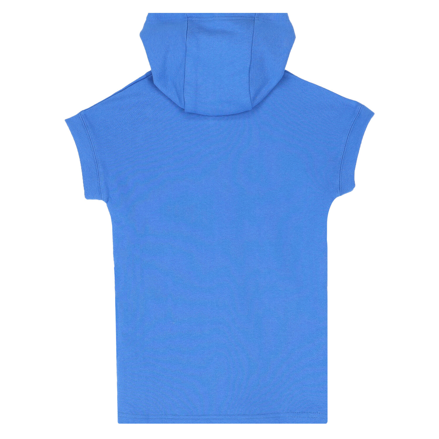 Girls Blue Logo Hooded Dress, 2, hi-res