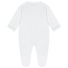 Baby Girls White & Pink Swan Babygrow Set, 1, hi-res