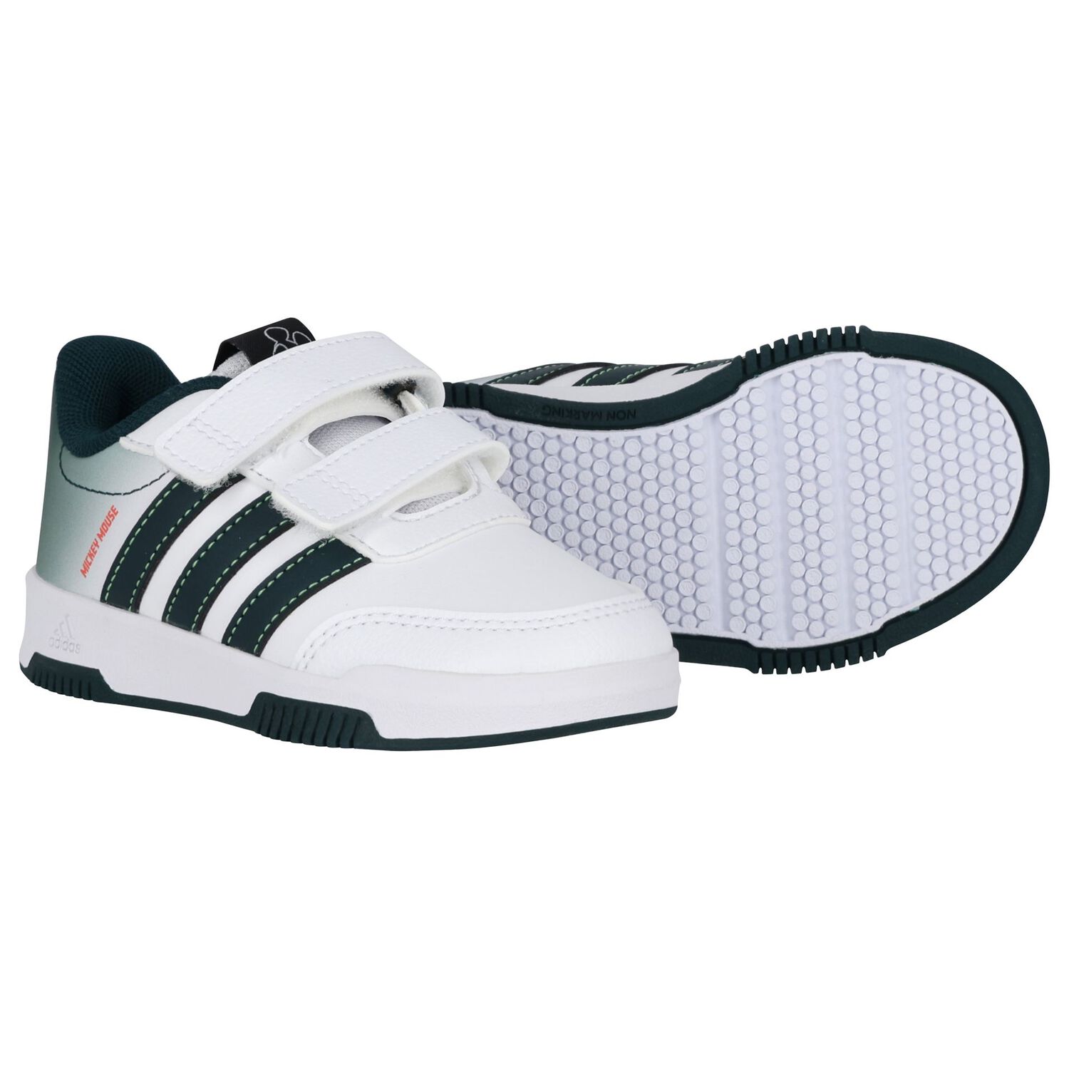 Boys Disney White & Green Logo Trainers, 1, hi-res