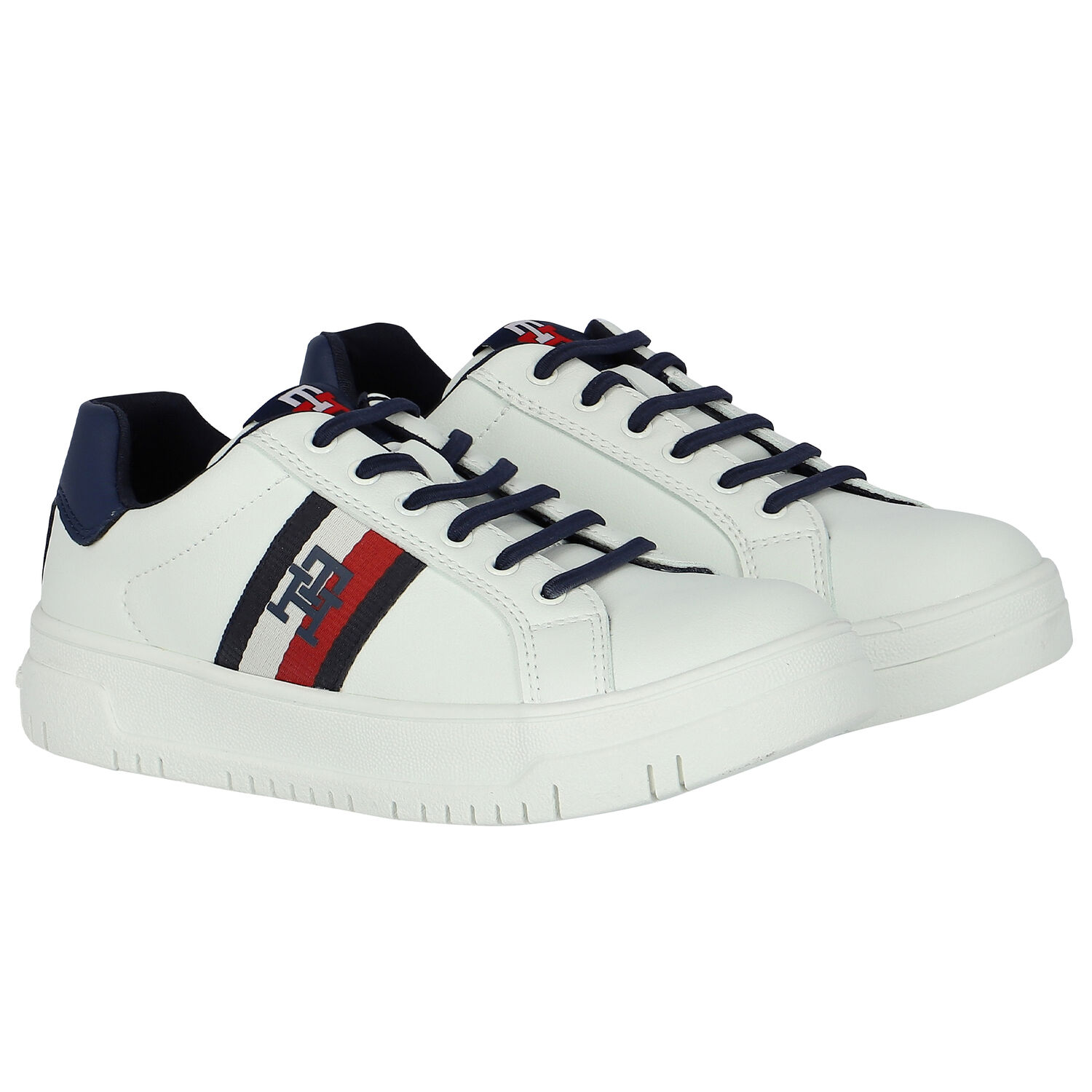 White Logo Trainers, 1, hi-res