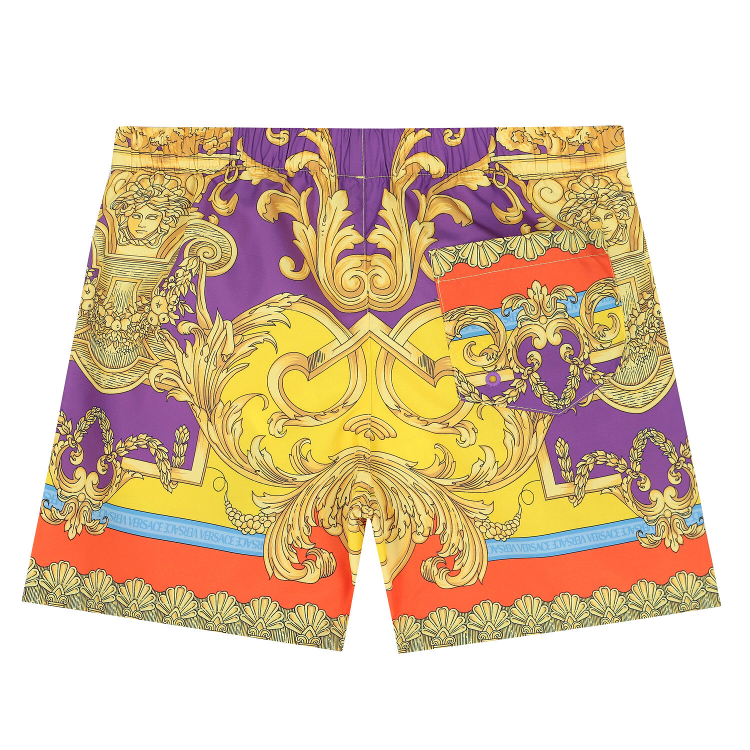 Boys Gold Barrocco Swim Shorts, 1, hi-res