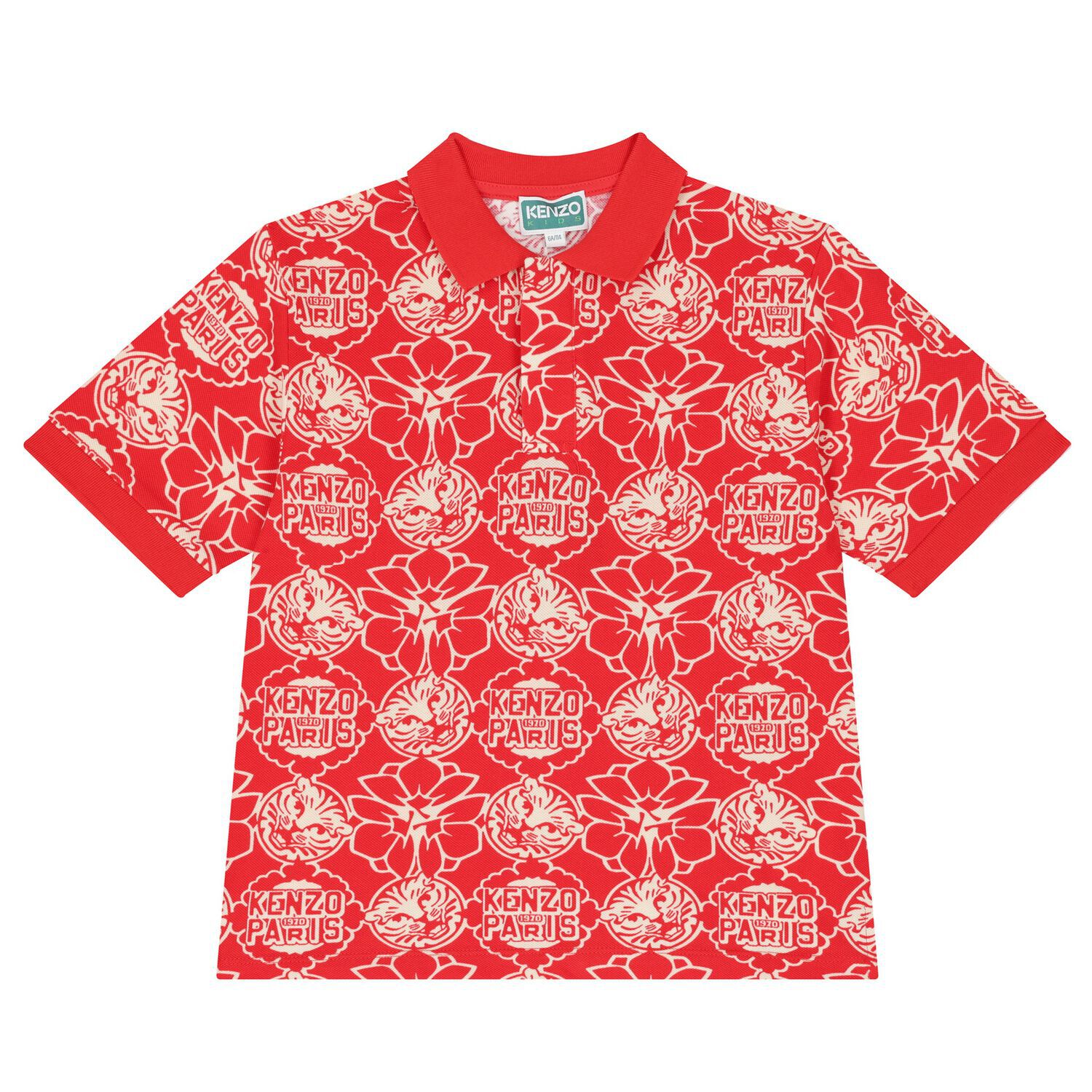 Boys Red Logo Polo Shirt, 1, hi-res