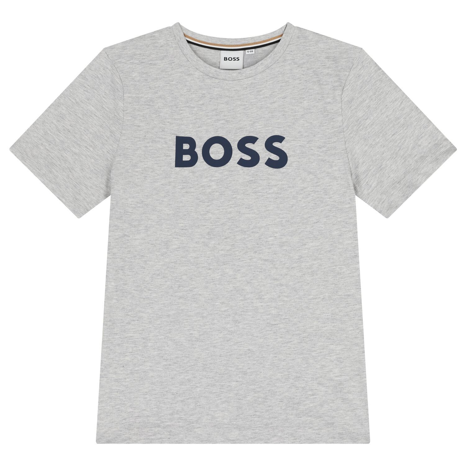Boys Grey Logo T-Shirt, 4, hi-res