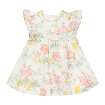 Baby Girls Ivory Floral Dress
