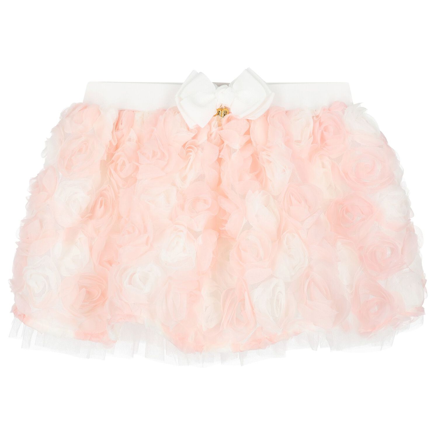 Girls Ivory & Pink Roses Skirt Set, 1, hi-res image number null