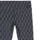 Girls Black & Grey Logo Leggings, 1, hi-res