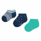 Baby Boys Navy Socks ( 3-Pack ), 1, hi-res