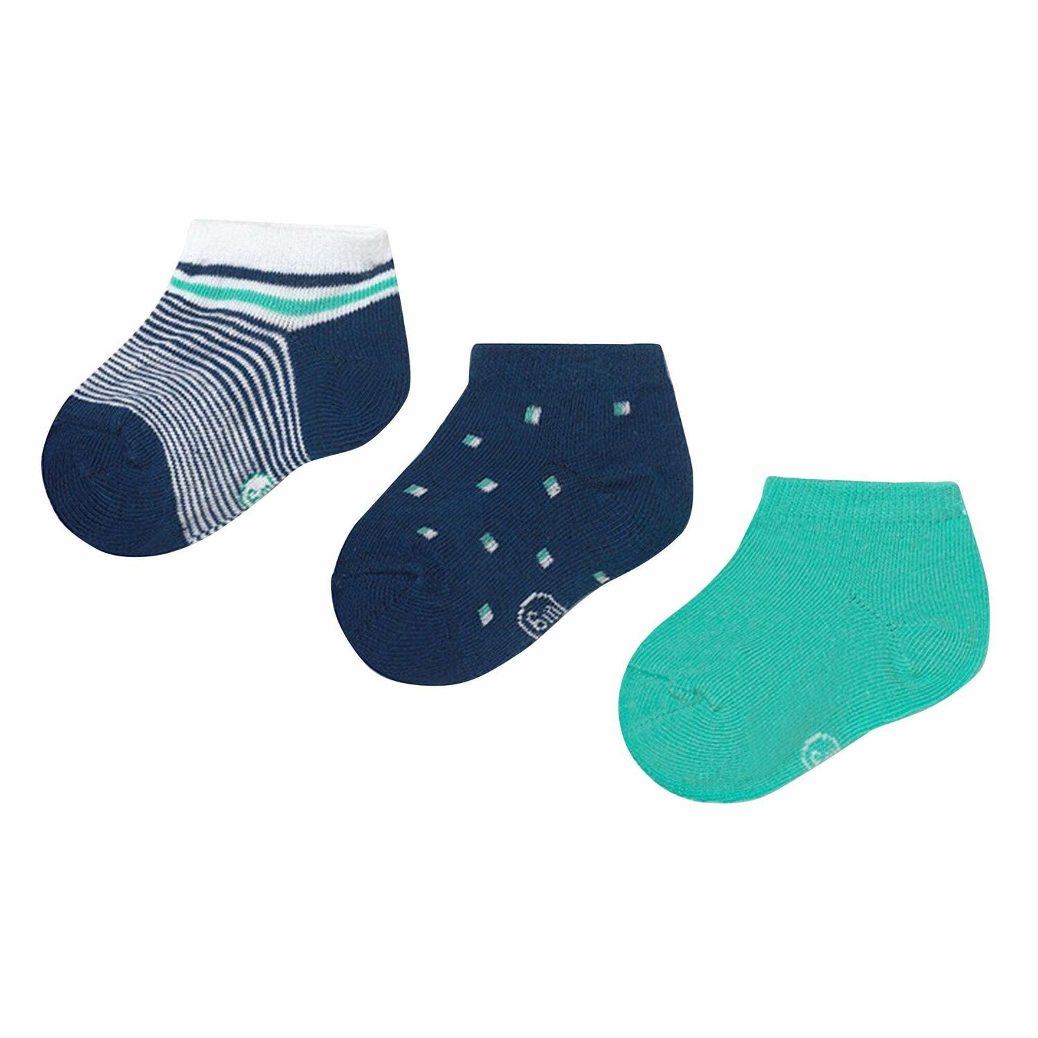 Baby Boys Navy Socks ( 3-Pack ), 1, hi-res