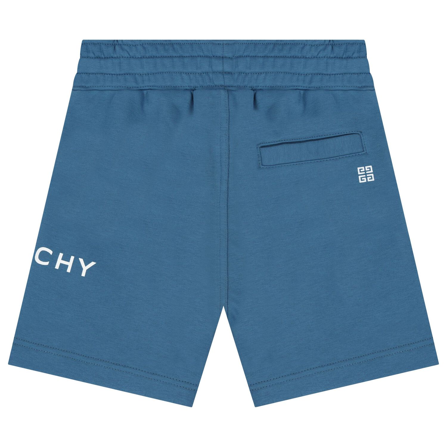 Boys Blue Logo Shorts, 3, hi-res