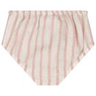 Baby Girls Pink, Beige & Gold Striped Dress Set, 1, hi-res